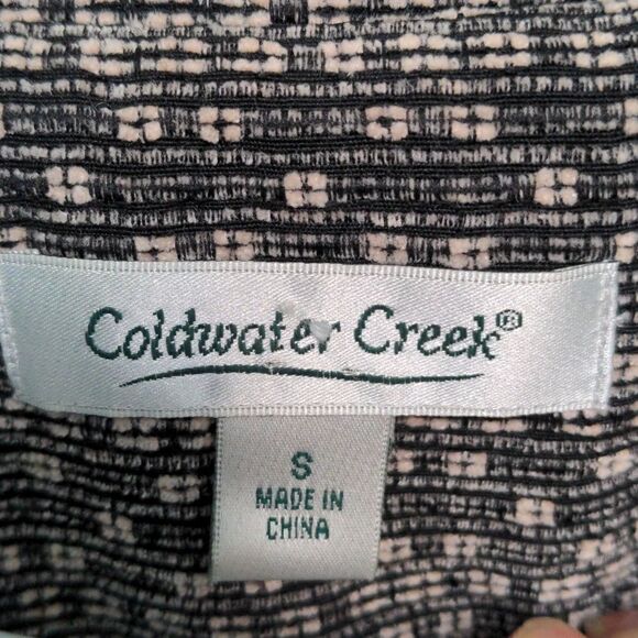 Coldwater Creek Geometric Ribbed Swing Blazer Jacket 3/4 Sleeves Sz S - Picture 7 of 10